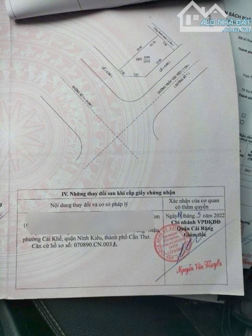 Bán Nền Góc 2 Mặt Tiền Lộ 30m Kdc Công An, Q.Cái Răng, Tp Cần Thơ. - 2