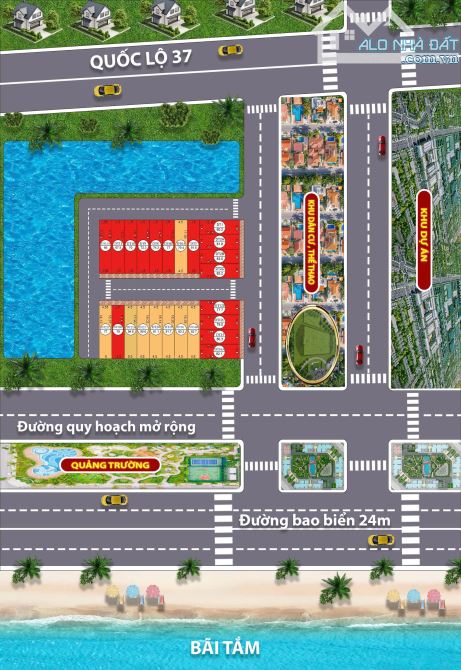 Lô Góc 3 Thoáng- Đất Nền Quất Lâm - Đối Diện Bãi tắm Cạnh Khu công Nghiệp Vsip Nam Định - 3