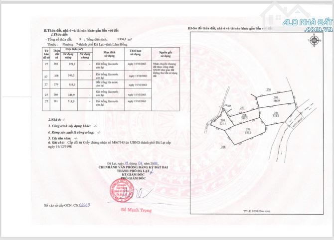 Đất Cam Ly Phường 7 , 6.300 m2 - Sát bên Vườn Cây Puppy Farm, Đường to có thể vào ô tô - 3