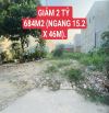 BÁN ĐẤT BÙI THỊ LÙNG HÓC MÔN - 684M2 ( 15.2M X 45M) - 12.8 TỶ