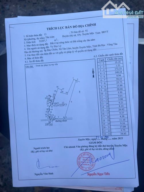 BÁN VƯỜN ĐIỀU 3.3 MẪU MẶT TIỀN ĐƯỜNG NHỰA LỚN, SẴN THỔ CƯ, GIÁ BÁN NHANH CỰC TỐT - 8