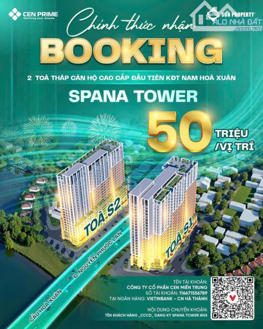 Spana Tower- 2 toà thấp căn hộ đầu tiên tại Khu đô thị Nam Hoà Xuân