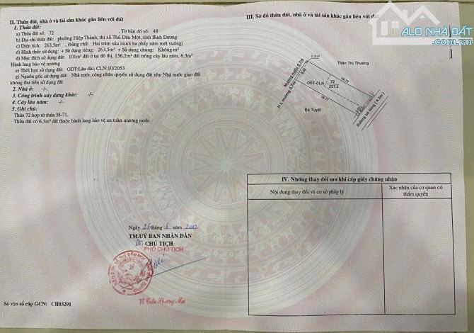 🔥 Lô Đất Vàng Trung Tâm Hiệp Thành – 263m², Mặt Tiền Đẹp, Giá Chỉ 7.2 Tỷ TL 🔥