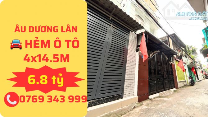 Bán nhà 4 tầng Âu Dương Lân – gần AEON Mall, xe hơi đỗ cửa, pháp lý chuẩn