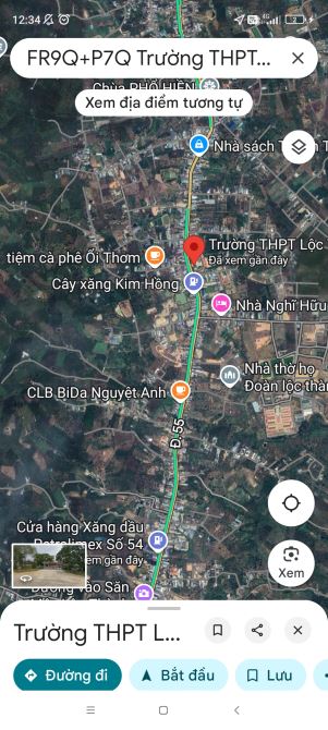 14 tỷ - Bán Đất Mặt Tiền Lộc Thành, Lâm Đồng GẦN TRƯỜNG THPT LỘC THÀNH (Bao sang tên sổ