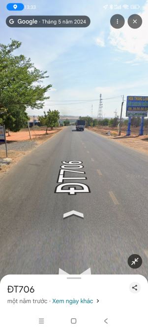 Bán lô 1168m2 thổ cư mặt tiền dt 716 hòa thắng chỉ 4ty5