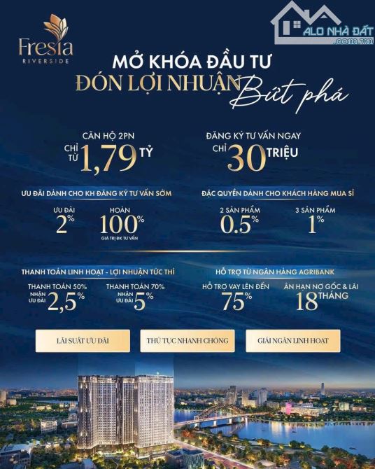Căn hộ FRESIA cao cấp view sông Đồng Nai
