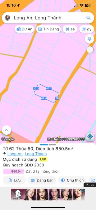 Bán lô đất ở nay gần cổng chính sân bay giá mềm