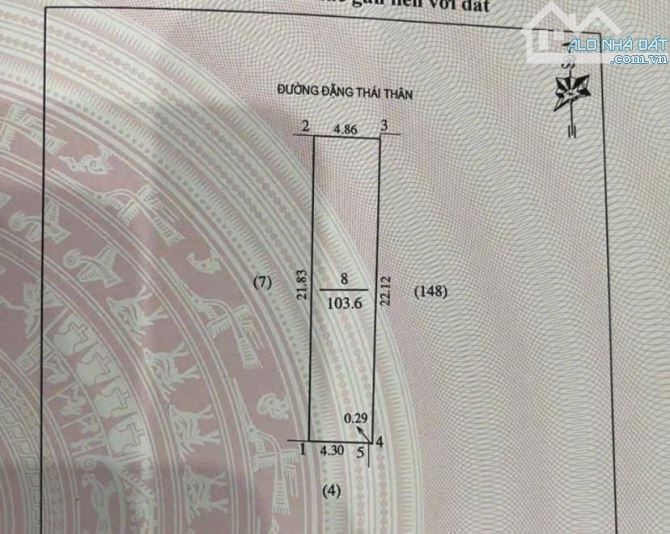 Đất kinh doanh mặt đường Đặng Thái Thân - Tp Vinh