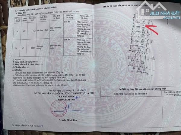 bán 52m đất võng xuyên phúc thọ