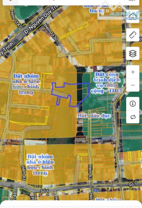 Duy nhất 1 lô 62m2 3.3 tỷ TL ngay Nguyễn Duy Trinh Long Trường
