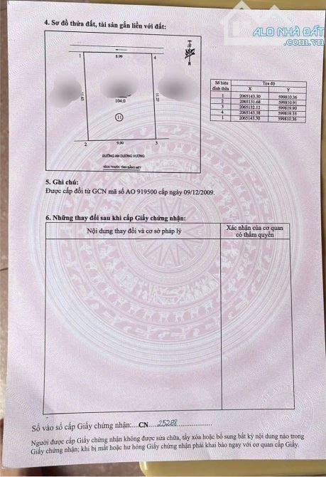 BÁN NHÀ 2 TẦNG MẶT ĐƯỜNG AN DƯƠNG VƯƠNG GẦN NGAY QUẢNG TRƯỜNG