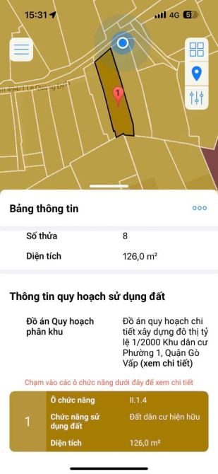 ĐẤT SIÊU VỊ TRÍ ĐẮC ĐỊA, LÊ QUANG ĐỊNH GÒ VẤP, GIÁ MỀM MẠI, 126M2 THỔ CƯ - 1