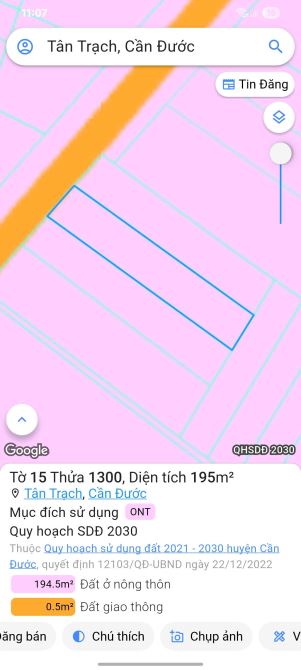 CẦN BÁN LÔ ĐẤT THỔ CƯ TẠI XÃ TÂN TRẠCH, CẦN ĐƯỚC - 1