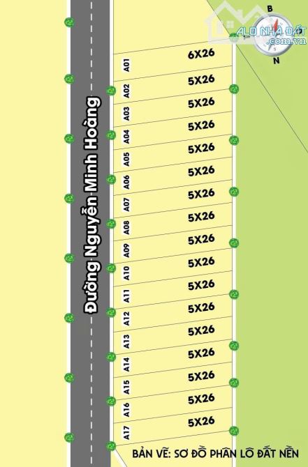 Bán sỉ 17 nền thổ cư 2210m2, mặt tiền Nguyễn Minh Hoàng, Cần Giuộc, Long An, giá đầu tư - 1