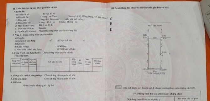 Bán đất 49,8m² Hùng Duệ Vương, Thượng Lý, Hồng Bàng – Đường 5m, giá 4,3 tỷ - 1