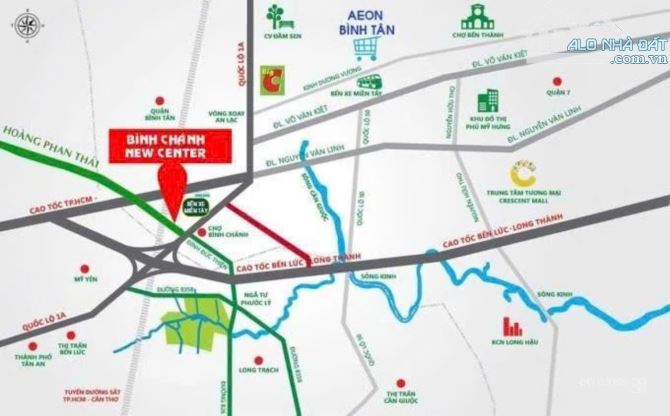 BÁN ĐẤT KDC BÌNH CHÁNH NEW CENTER ĐƯỜNG HOÀNG PHAN THÁI 5X17M2 GIÁ 2TY8 GẦN QUỐC LỘ 1A - 1