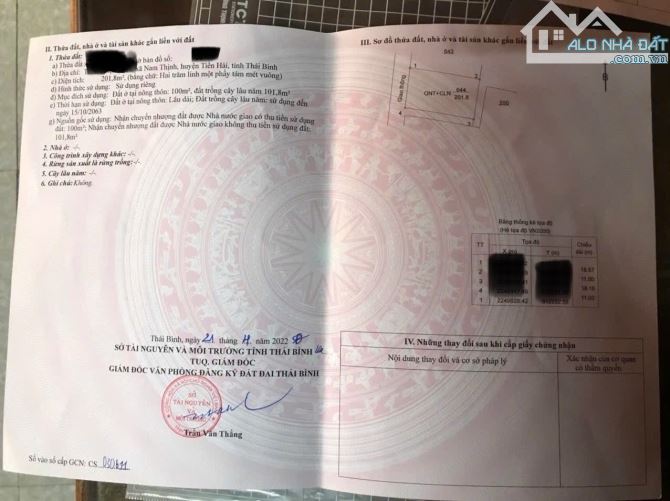 Cần bán lô đất 201m2, giá 1,15 tỷ, dân cư đông, SÁT BIỂN VÀ ĐƯỜNG VEN BIỂN, sẵn sổ - 1