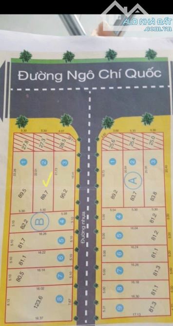 THỦ ĐỨC, ĐẤT MẶT TIỀN NGÔ CHÍ QUỐC, DT 5.3 x 22m, CHỈ 6.5 TỶ - 1