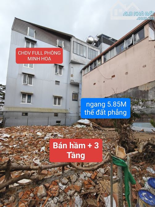 Đất xây CHDV trung tâm Đà Lạt. Mặt tiền rộng, không dốc, dân cư đông, 68m2, ngang lớn 5.8m - 1