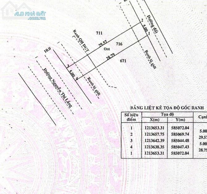 CHÍNH CHỦ BÁN LÔ ĐẤT 2 MẶT TIỀN ĐƯỜNG NGUYỄN THỊ LẮNG –  CỦ CHI - GIÁ 3,3TỶ