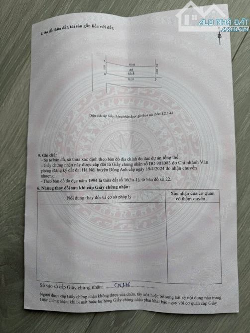 💥 Cần bán lô góc 53,8m2 thôn Vệ - xã Nam Hồng Đông Anh - Hà Nội. Giá hơn 4 tỷ 💥   📍 Lô - 2