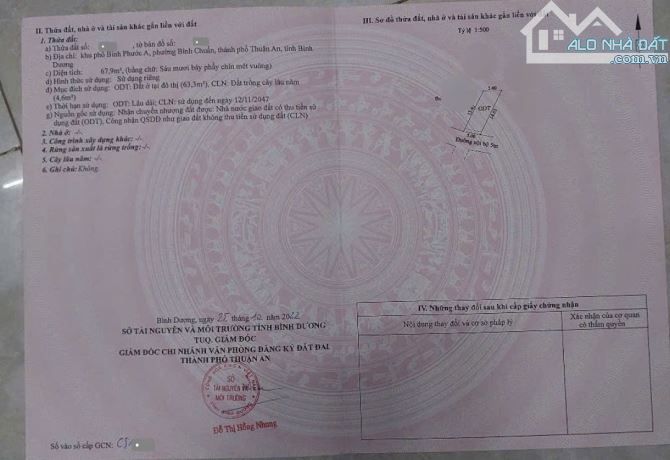 nhà 67,9m2 3ty5 TL MT đường thông, gần ngã tư Bình Chuẩn 500m, p.Bình Chuẩn - 4