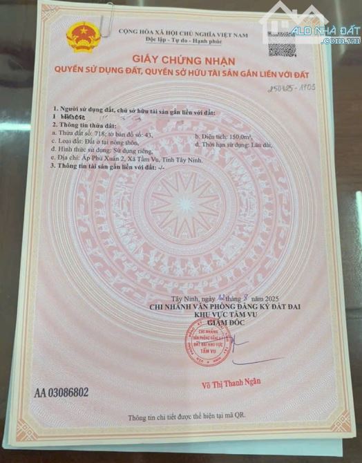 ✅ Bán 2 lô F0 đất thổ cách 827B 70m Thuộc Phú Xuân 2 , Phú Ngãi Trị ,Châu Thành _ DT: 5x30 - 4