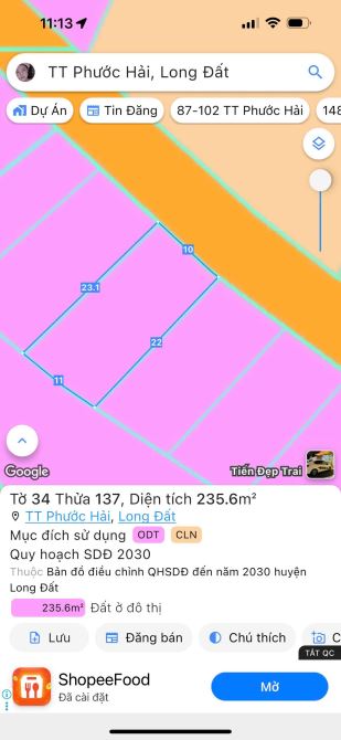 VƯỜN BƠ THỊ TRẤN PHƯỚC HẢI- HCM- GẦN BIỂN PHƯỚC HẢI🏝️🏝️ ----- 🌈🌈DT: 235,6m2- 10x23m - 7