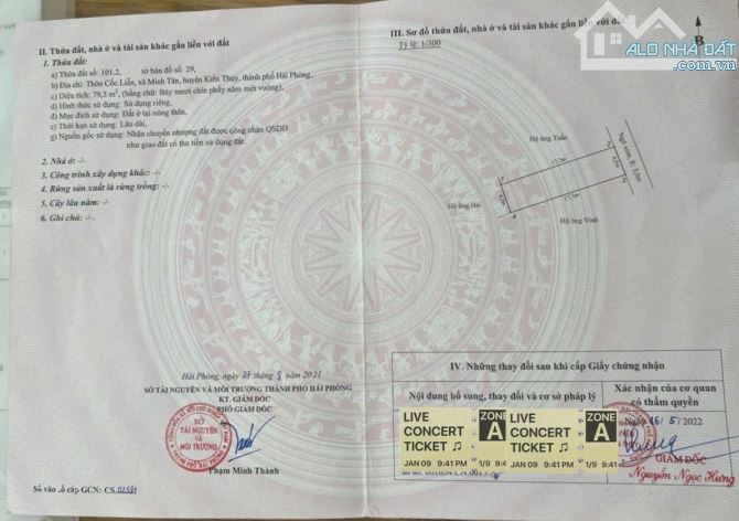 Bán đất Cốc Liễn - Minh Tân - Kiến Thụy - Hải Phòng