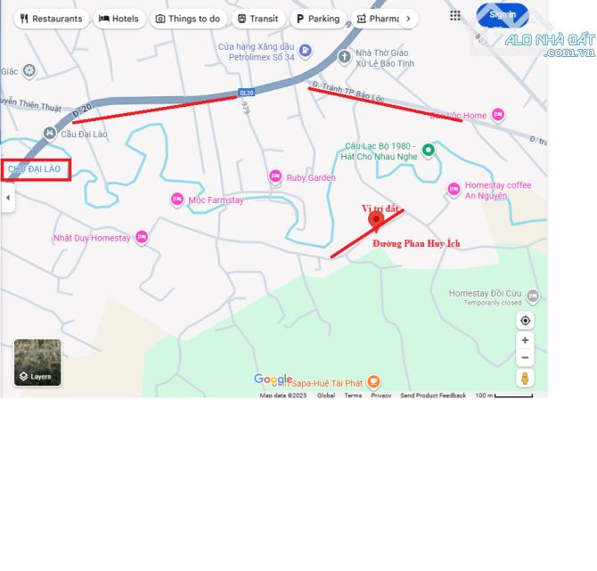 Giảm 300trieu gần 2 sào đất mt Phan Huy Ích, cách QL20 và đường tránh 500m