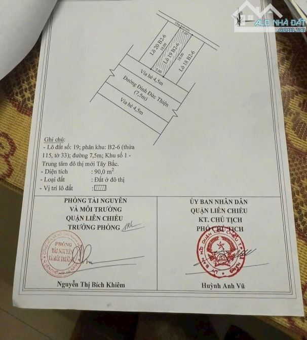 Bán đất MT Đinh Đức Thiện 7m5 Hoà Minh - 1