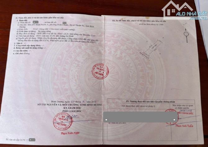 Bán nhà 1T2L 4.5x21m, hẻm Thủ Khoa Huân p. Bình Chuẩn gần trường cấp 2 - 1