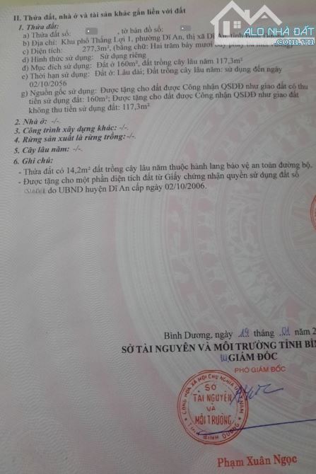 Bán nhà cấp 4 (11.7x24m), hẻm Nguyễn Văn Trỗi p. Dĩ An gần chợ Dĩ An 1 - 1