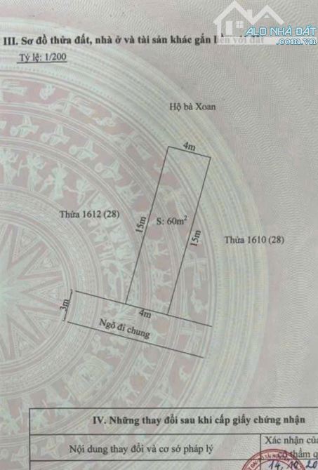 Bán đất ngõ 172 Cát Linh – Tràng Cát diện tích 60m2 ngõ rộng 3m dân cư đông giá chỉ 29tr/m - 1