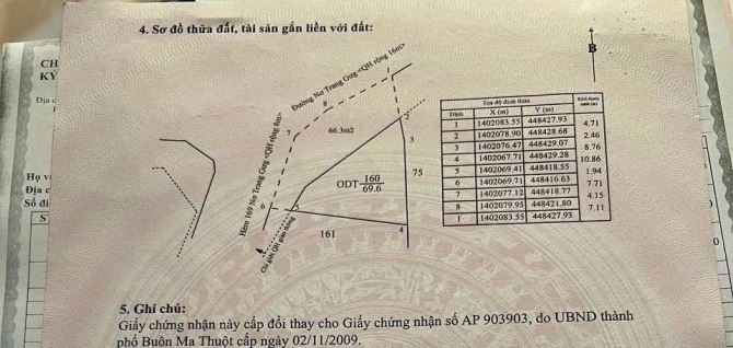 Bán Lô đất 2 Mặt tiền rộng, Hình Tam giác ngược, đường Nơ Trang Gưh 3,3 tỷ - 1