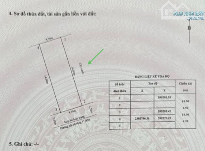 63m2 đất TĐC Cây Đa tuyến 2 Bạch Thái Bưởi - Cạnh công viên cây xanh - Đông Nam - 2
