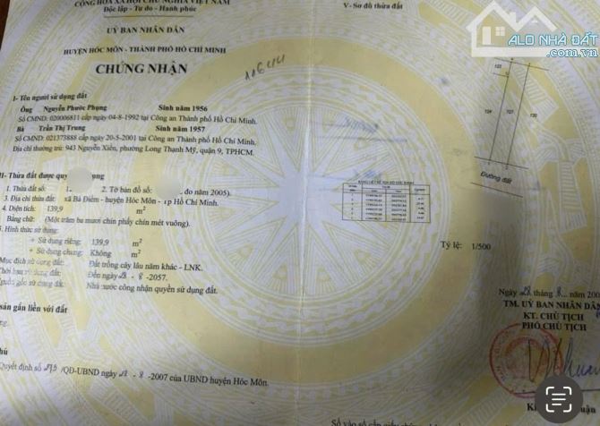 Tìm Người Hữu duyên Cần Bán nhanh Căn nhà 790trỞ Bà Điểm 4 Hóc Môn Sổ Hồng riêng 139m2 - 2