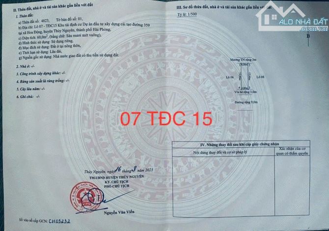 Rẻ nhất thị trường- vị trí TĐC15 đẹp ko lỗi lầm tại Tái Định Cư Hoa Động giá 3,3x tỷ - 2