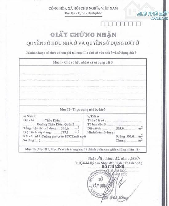 Bán lô đất bờ sông Thảo Điền Quận 2 cũ, khu compound, 503m2 thổ cư, 200 tỷ - 2