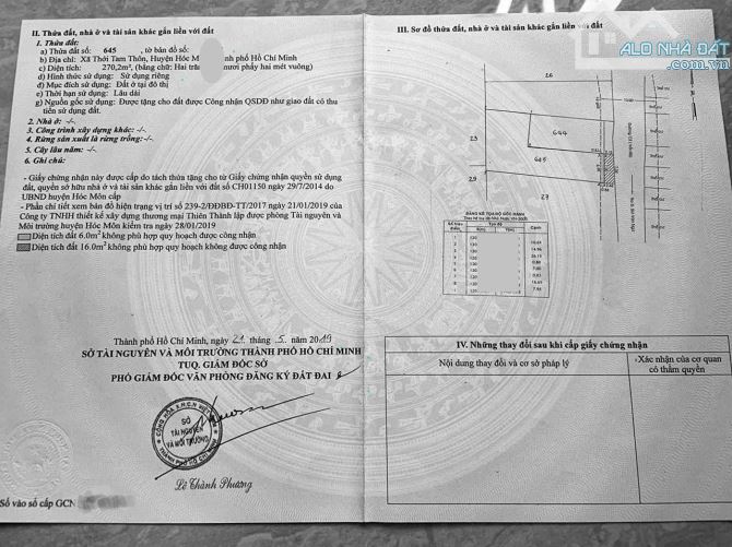 Bán lô đất mặt tiền xã Thới Tam Thôn, Hóc Môn - 2