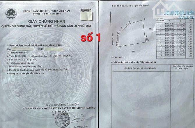Bán Đất: Mặt Tiền kinh doanh ngay ngã 7 TP Sa Đéc - 2