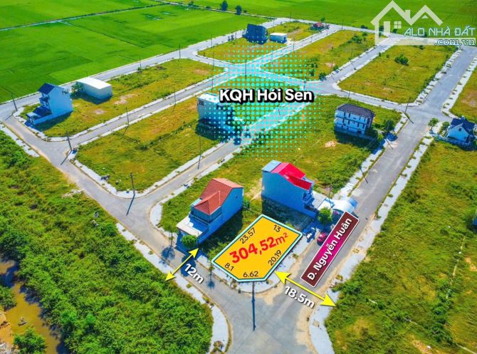 📌📌 CHUYỂN NHƯỢNG LÔ ĐẤT ĐẸP GÓC HAI MẶT TIỀN KQH HÓI SEN VIEW KÊNH SIÊU THOÁNG - 3