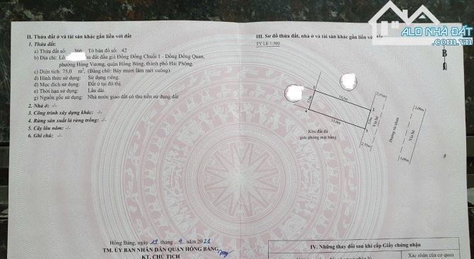 Bán 75m đất khu phân lô Đống Chuối, Hùng Vương, Hồng Bàng, Hải Phòng giá 3,5 tỷ - 3