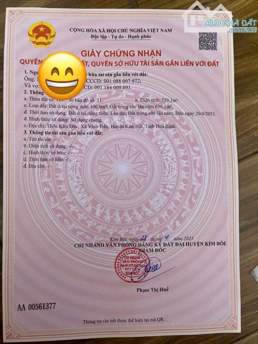 739m Có 100m Đất Ở - Lô Góc 2 Mặt Tiền - Trên Đất Trồng Sẵn Bưởi