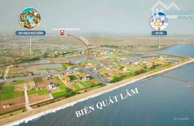 Mảnh đất biển Quất Lâm quá đẹp, 100m2 MT5m đường trục chính 10m kinh doanh sát mặt biển
