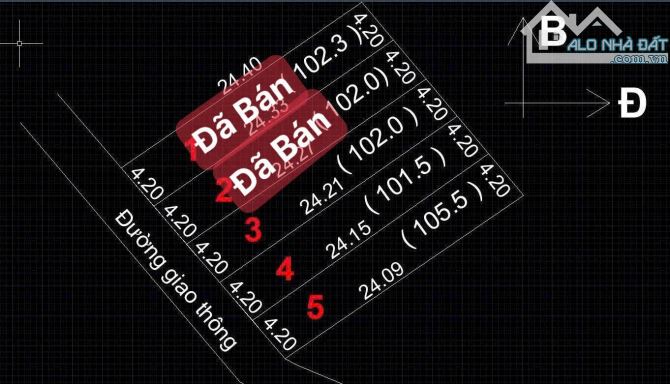 ✓3 LÔ LIỀN KỀ GẦN CHỢ THẠNH PHÚ – TÂN TRIỀU. •Diện tích : 4.2 x 24m = 102m².Sổ riêng từng