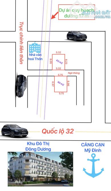 BÁN 43M² ĐẤT ĐỨC THƯỢNG - OTO TRÁNH CÁCH 20M, HƠN 3 TỶ. - 1