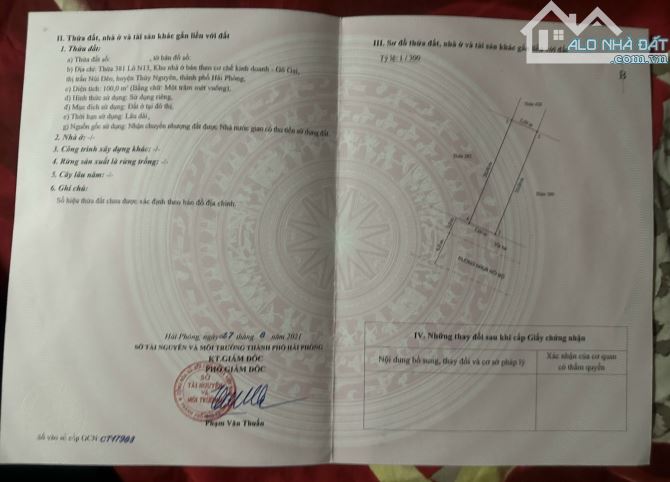 Khu Đô thị Gò Gai - Thuỷ Nguyên lô 381 tuyến 2 vị trí đẹp không lỗi lầm nhỏ  - Dt: 100m2 - 1