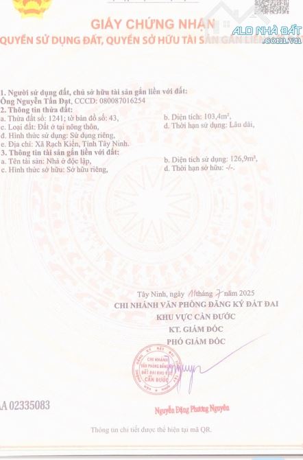 NHÀ 2 TẦNG 104M2 ĐÃ HOÀN CÔNG GẦN CHỢ XOÀI ĐÔI GIÁ 2 TỶ 4 - 2
